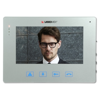Laskomex MVC-8151-1 - Monitor kolorowy LCD 7” głośnomówiący, srebrny
