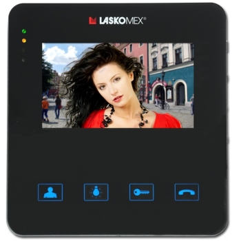 Laskomex MVC-8251-1 - Monitor kolorowy LCD 4,3” głośnomówiący, czarny