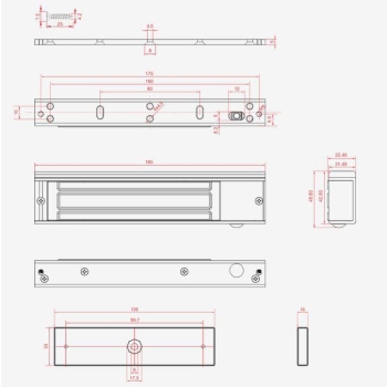 SCOT EL-350SL2 - Zwora elektromagnetyczna 180kg