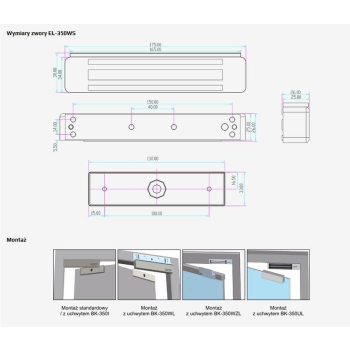 SCOT EL-350WS - Zwora elektromagnetyczna zewnętrzna 180kg
